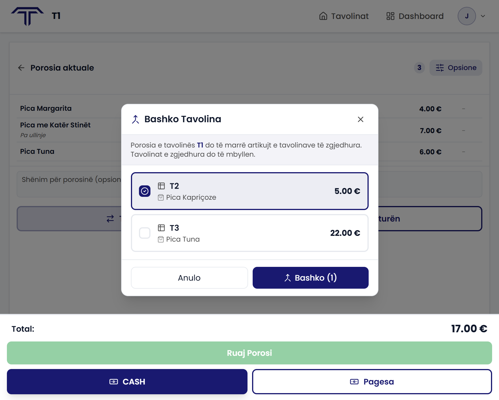 Bashko Tavolina: Si të Kombinosh Porositë pa Ndërprerje