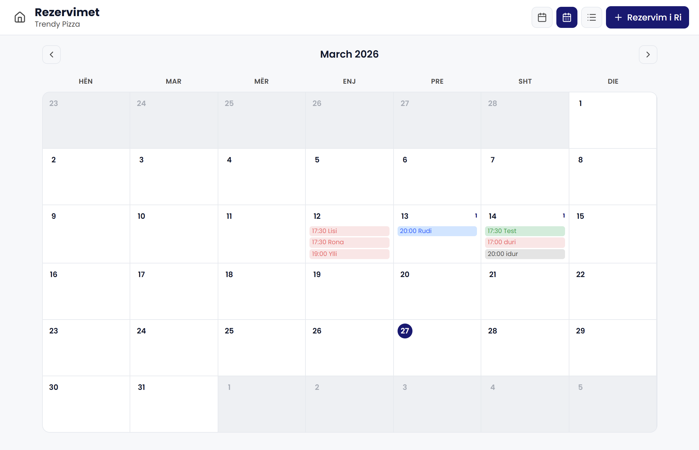 Rezervimet e Tavolinave: Menaxhim pa Konflikte