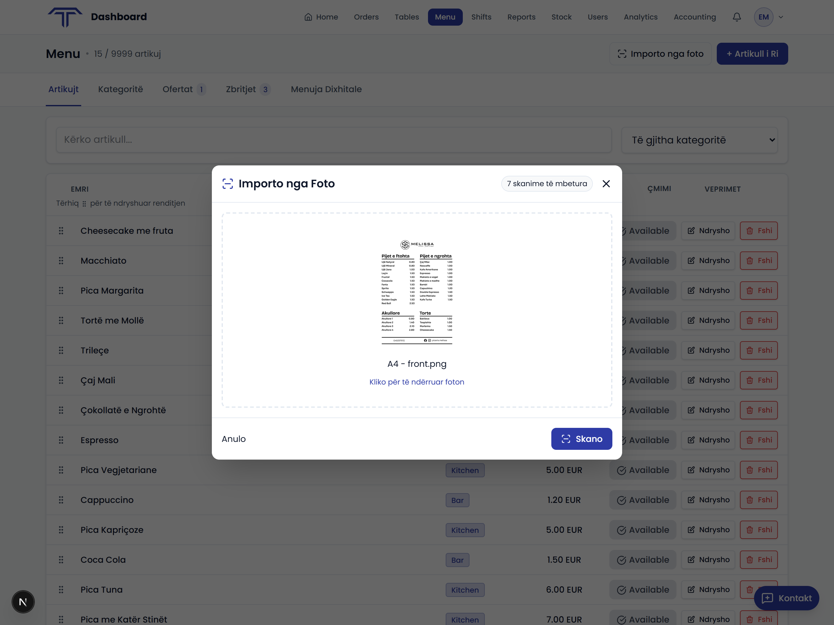 Skanoni Menunë me AI: Shtoni 50 Produkte në 2 Minuta